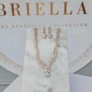 Asiyia Bridal Jewellery Set, rose gold
